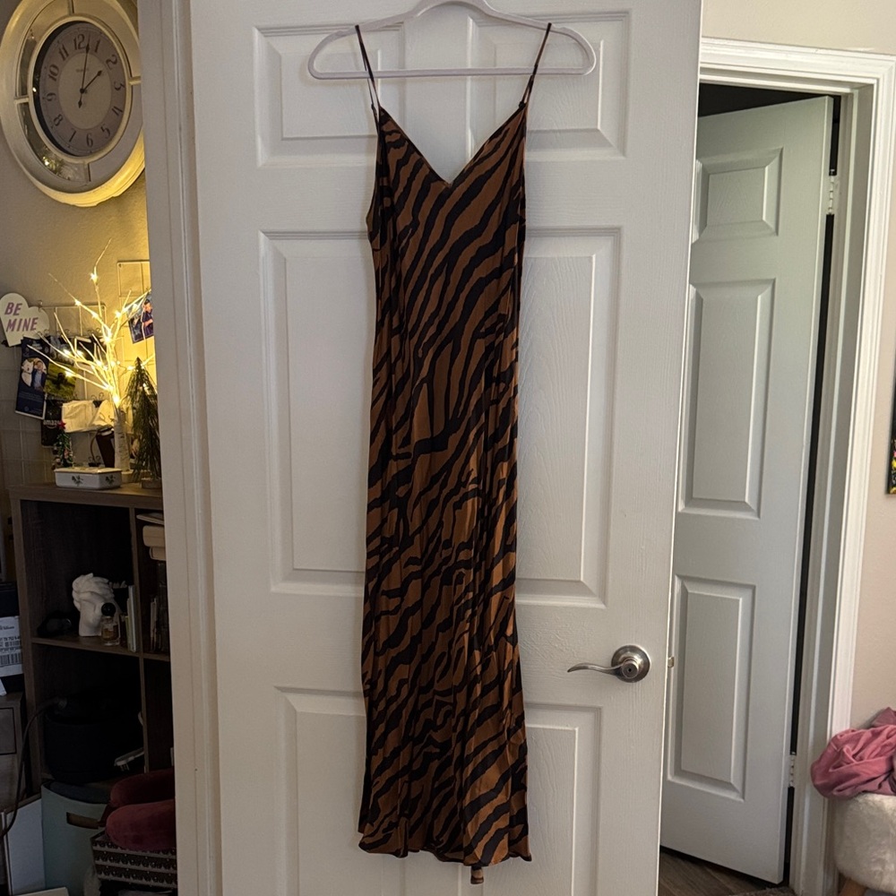 Tiger Print Slip Dress